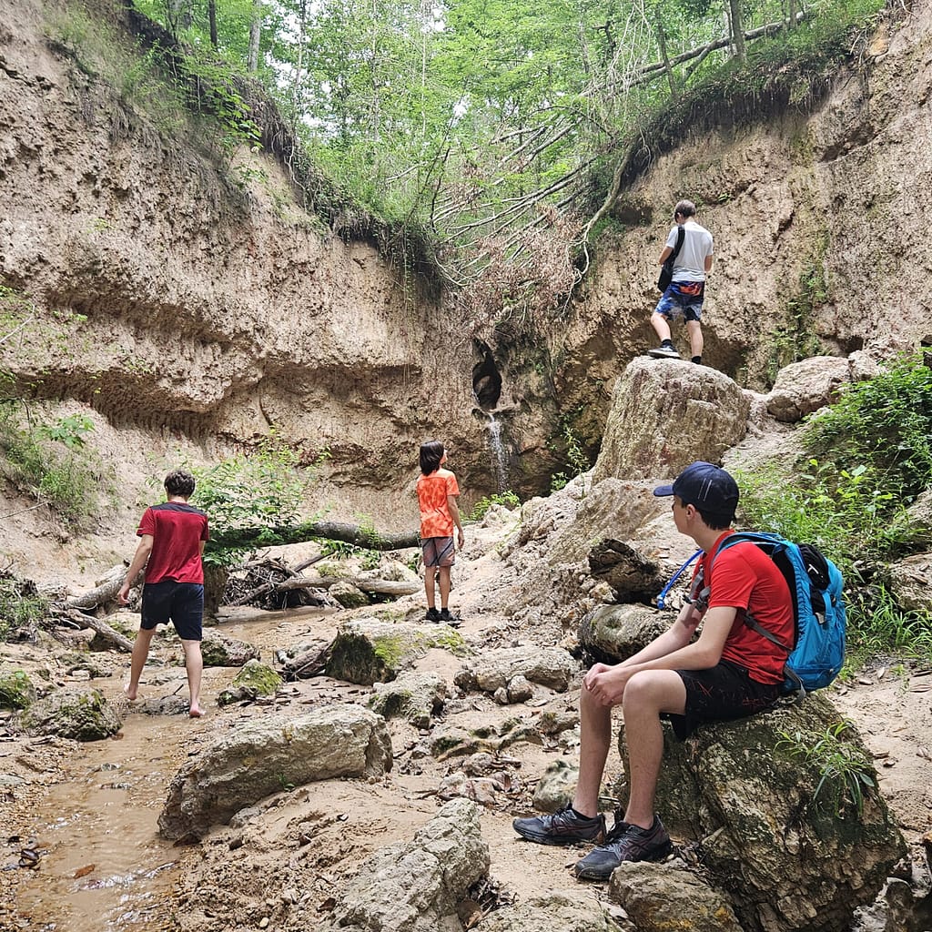 waterfall on the trail